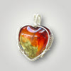 925 Silver Wire Weave Resin Heart Pendant