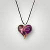 Purple Resin Fancy Shape Heart Necklace Designer Jewelry Canadian