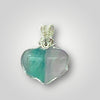 Fluoride Heart Small 925 Silver Necklace Pendant
