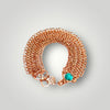 Handcrafted Copper Chainmaille Bracelet with Turquoise Accent