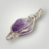 Amethyst Natural Tumbled Stone Statement Drop Pendant