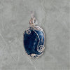 Blue Sodalite Bold Statement Pendant 925 Silver