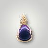 14k Gold Pear Shape Purple Amethyst Pendant Jewelry Necklace Petite Stylish