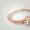 Amasonite Bead Wire Wrapped Copper cuff Bracelet