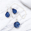 Fayes Jewelry Designs Resin pendant necklace Necklace Pendant Royal Blue Resin Set Necklace Pendant Royal Blue Resin Set