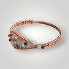 Amasonite Bead Wire Wrapped Copper cuff Bracelet