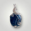 Blue Sodalite Bold Statement Pendant 925 Silver