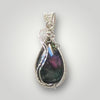Purple Pear Shape labradorite Pendant Sterling Silver Canadian Designer