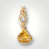 14kGold Citrine & Opal handmade Pendant Necklace Canadian