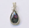 Purple Pear Shape labradorite Pendant Sterling Silver Canadian Designer