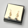 Keshi Round Baroque Pearl Drop Earrings