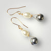 Keshi Round Baroque Pearl Drop Earrings