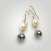 Keshi Round Baroque Pearl Drop Earrings