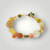 Variegated Gemstone Beaded Autumn Color Bracelet Handmade
