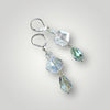Crystal Quartz Dangle Earrings with 925 Silver lever back Earwire