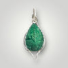 Emerald 925 Silver Pear Shape Gemstone Pendant