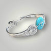 Spoon Bracelet Turquoise Bead Magnetic Clasp