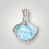 Larimar Heart Sterling Silver Statement Necklace Set
