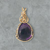 14k Gold Pear Shape Purple Amethyst Pendant Jewelry Necklace Petite Stylish
