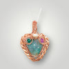 Moss Agate Copper Pendant