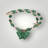 Aventurine Bead Necklace with Butterfly Vocal Point Pendant