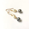 Keshi Round Baroque Pearl Drop Earrings