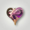 Purple Resin Fancy Shape Heart Necklace Designer Jewelry Canadian