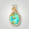 Turquoise 14k Gold Petite Necklace  Pendant Canada