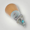 Adjustable silver snake ring