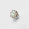 Fayes Jewelry Designs Adjustable silver ring Moonstone Ring Sterling Silver Rose Gold Ring