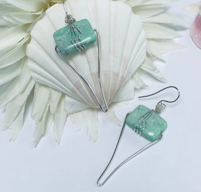 Fayes jewelry designs Amasonite earrings Amazonite earrings