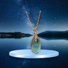 Fayes jewelry Designs Blue zircon pendant Blue zircon gold faceted briolette gemstone pendant