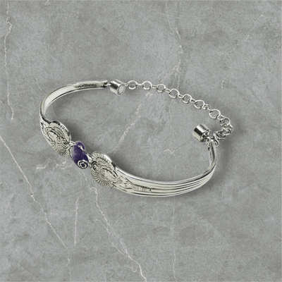 Fayes Jewelry Designs Bracelet Amethyst spoon bracelet Amethyst spoon bracelet