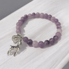 Fayes Jewelry Designs Bracelet Bead Bracelet memory wire metal no clasp color purple Bead Bracelet memory wire metal no clasp color purple
