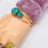 Fayes jewelry designs Bracelet Copper turquoise bead cuff bracelet