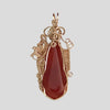 Fayes jewelry designs Carnelian gold pendant