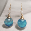 Fayes Jewelry Designs earrings Bobble Earrings Sparkly Drop Gold Round Glass Jewelry Earring Moonstone bead Bobble Earrings Sparkly Drop Gold Round Glass Jewelry Earring Moonstone bead