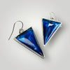 Fayes Jewelry Designs earrings Green Blue Resin Earring In Silver Metal Frame Blue Resin Earring In Silver Metal Frame