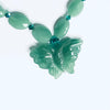 Fayes jewelry designs Green faceted Aventurine  butterfly necklace