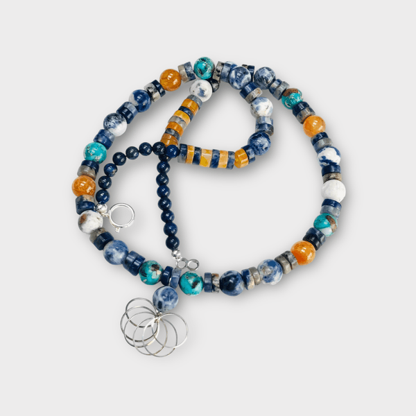 Sodalite Turquoise Citrine Bead Necklace – Fayes Jewelry Designs