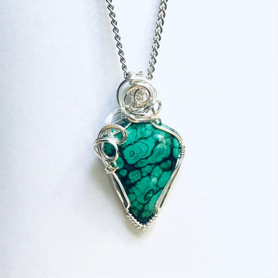 Fayes jewelry designs Jewelry Malachite stone pendant 925 silver