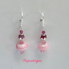 Fayes jewelry designs Jewelry Pink glass bead earrings