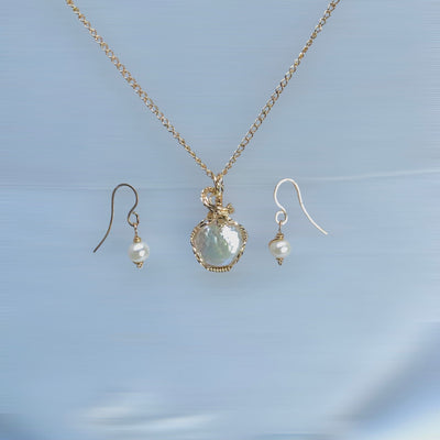 Fayes jewelry designs Necklace pendant Adults Coin Pearl gold necklace matching earrings dainty set