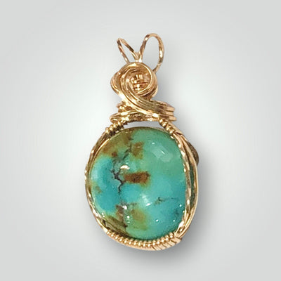 Fayes Jewelry Designs Necklace pendant Gold Turquoise Necklace Pendant Gold Turquoise Necklace Pendant