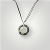 Fayes Jewelry Designs Necklace pendant Round Flower rock with 925 Silver Bird Round Flower rock with 925 Silver Bird