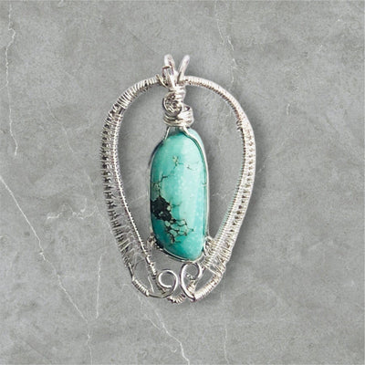 Fayes jewelry designs Necklace pendant Turquoise Cabochon Silver Necklace Pendant Turquoise Cabochon Silver Necklace Pendant