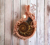 Fayes jewelry designs Pendant Ammonite fossil copper necklace pendant