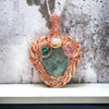 Fayes jewelry designs Pendant Moss agate pendant copper jewellery