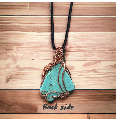 Fayes jewelry designs Pendant Turquoise howlite copper pendant