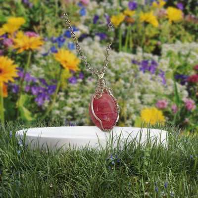 Fayes jewelry designs Rhodochrosite pendant